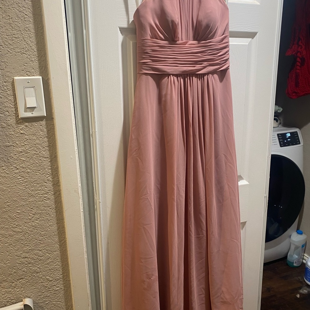 Azazie Pink Sweetheart Ruched Gown